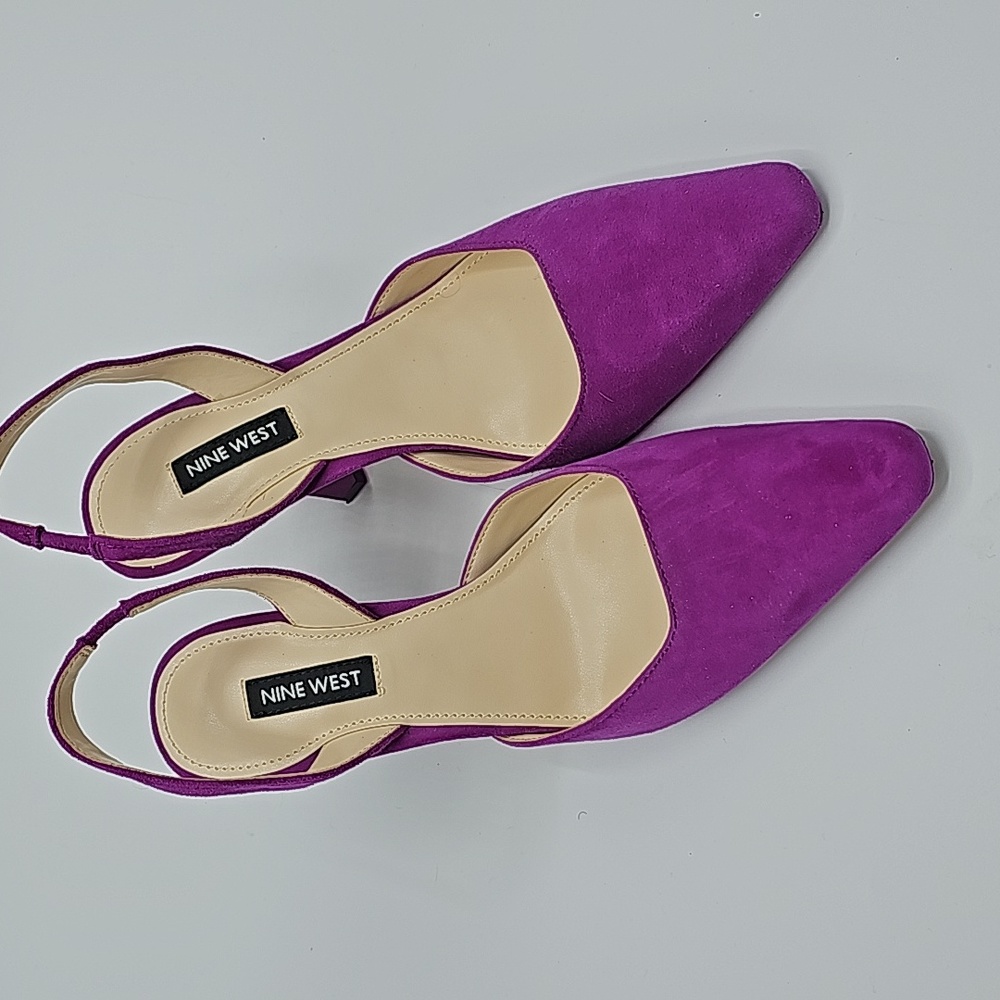 Nine West Fuchsia Pointed Slingback Heels
